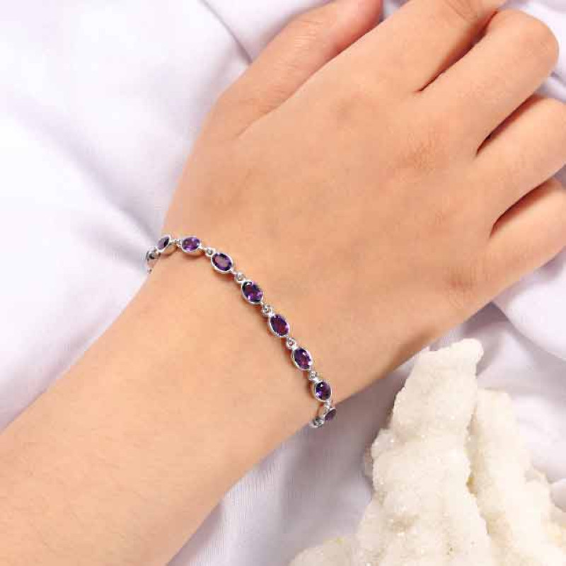Amethyst Bracelet AMT-RDB-117-CUT.