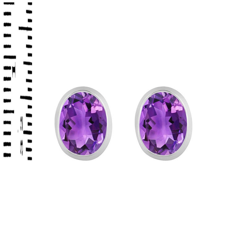 Amethyst Stud Earring AMT-RDE-1374.