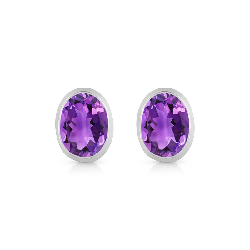Amethyst Stud Earring AMT-RDE-1374.