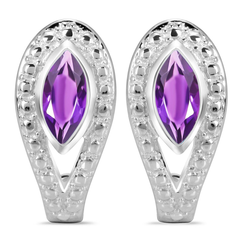 Amethyst Stud Earring AMT-RDE-17.