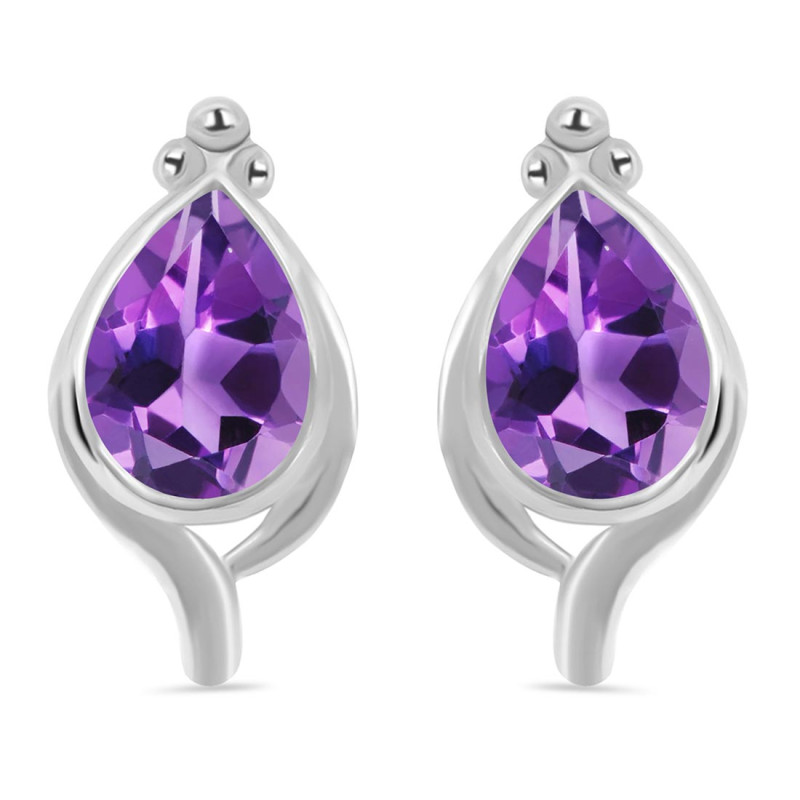 Amethyst Stud Earring AMT-RDE-26.