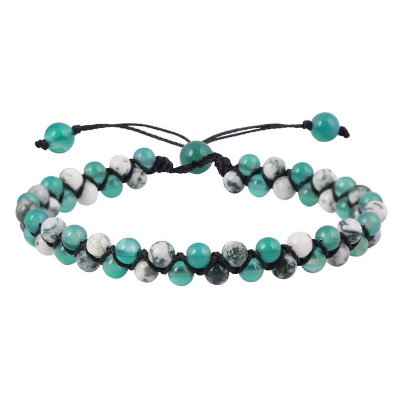 Green Onyx / Florence Beaded Bracelet BDD-11-126