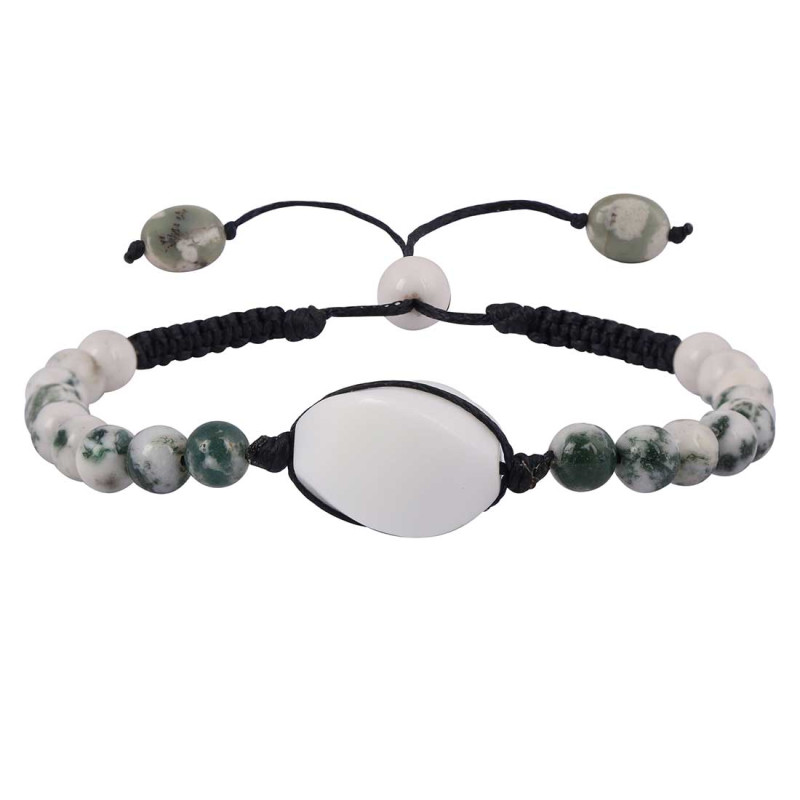 White Jade / Florence Beaded Bracelet BDD-11-128