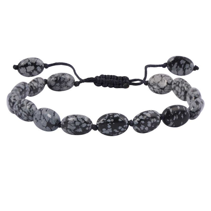 Snowflake jasper Beaded Bracelet BDD-11-129