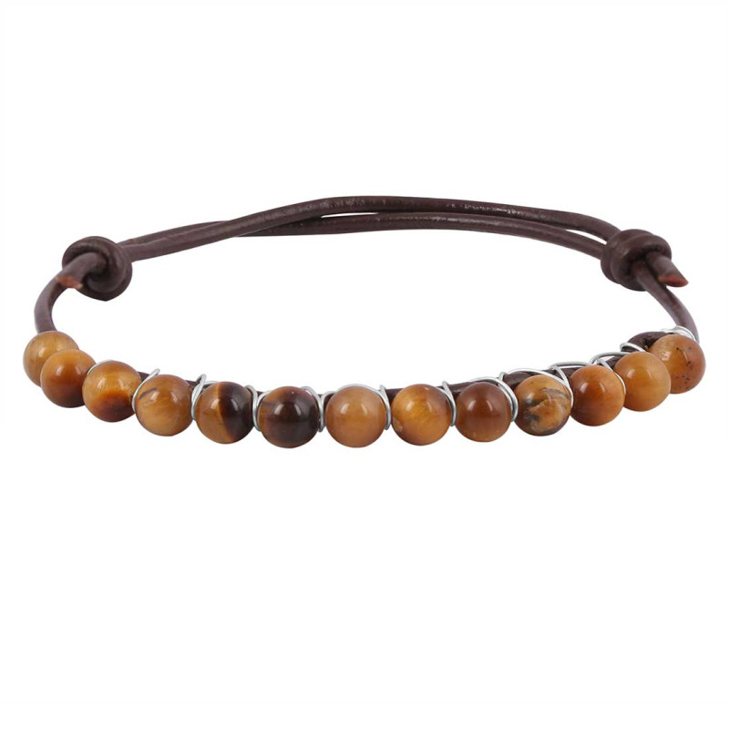 Tiger Eye Beaded Bracelet BDD-11-146