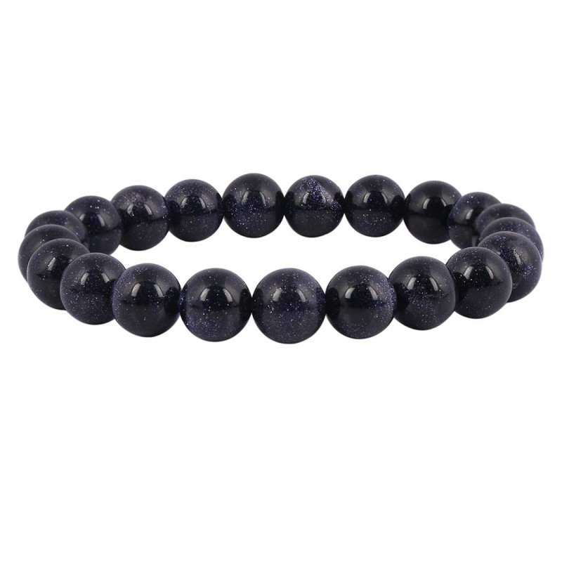 Blue Sunstone Beaded Bracelet BDD-11-165