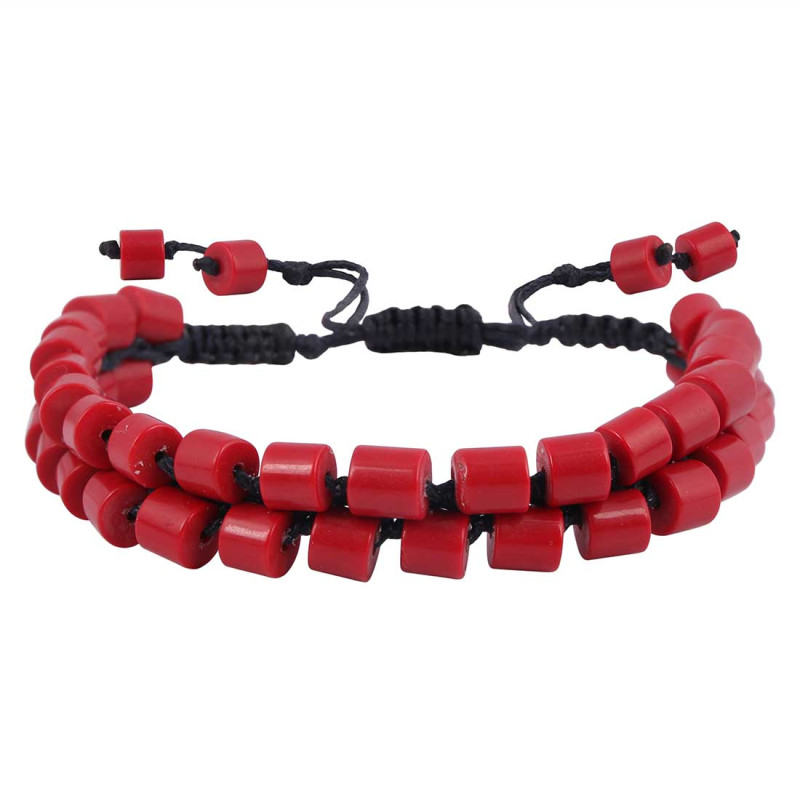 Red Coral Beaded Bracelet BDD-11-171