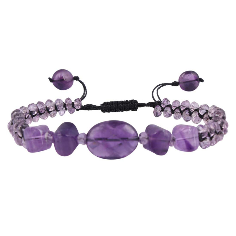 Amethyst Beaded Bracelet BDD-11-255
