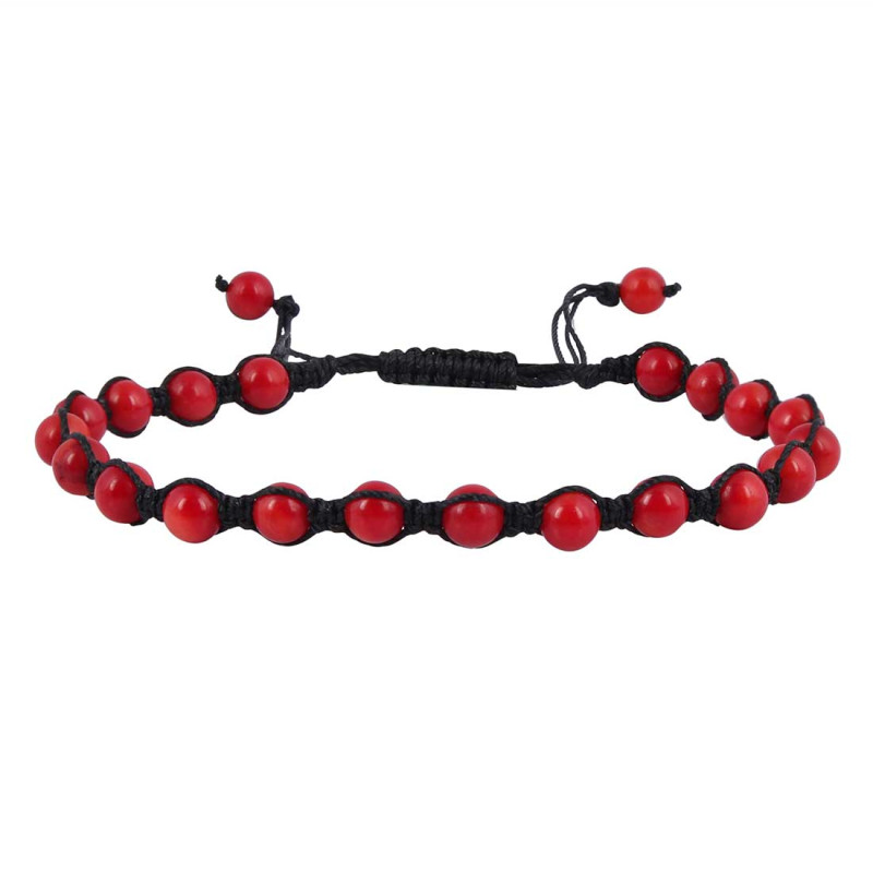 Carnelian Beaded Bracelet BDD-11-257
