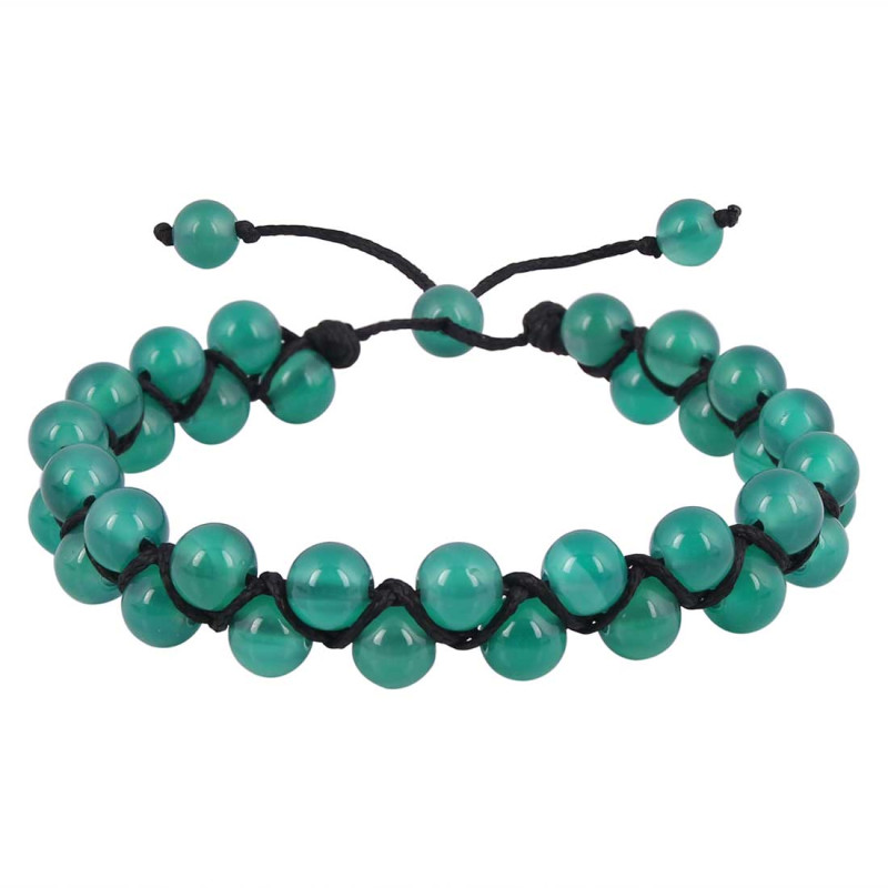 Green Onyx Beaded Bracelet BDD-11-265