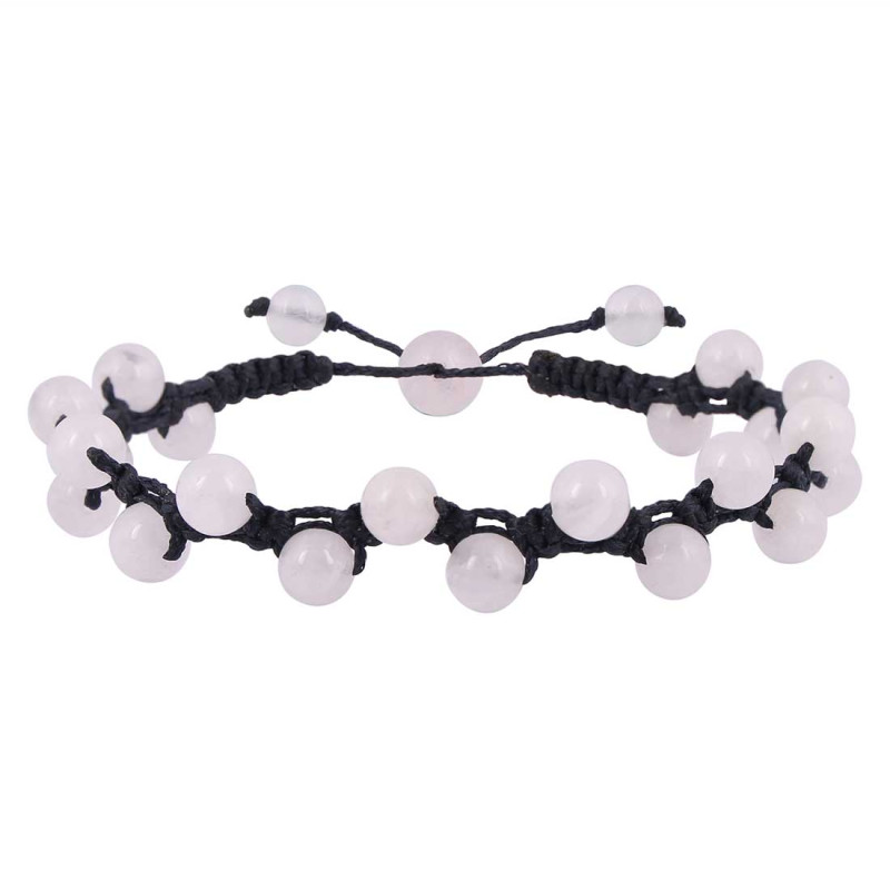 Rose Quartz Beaded Bracelet BDD-11-285