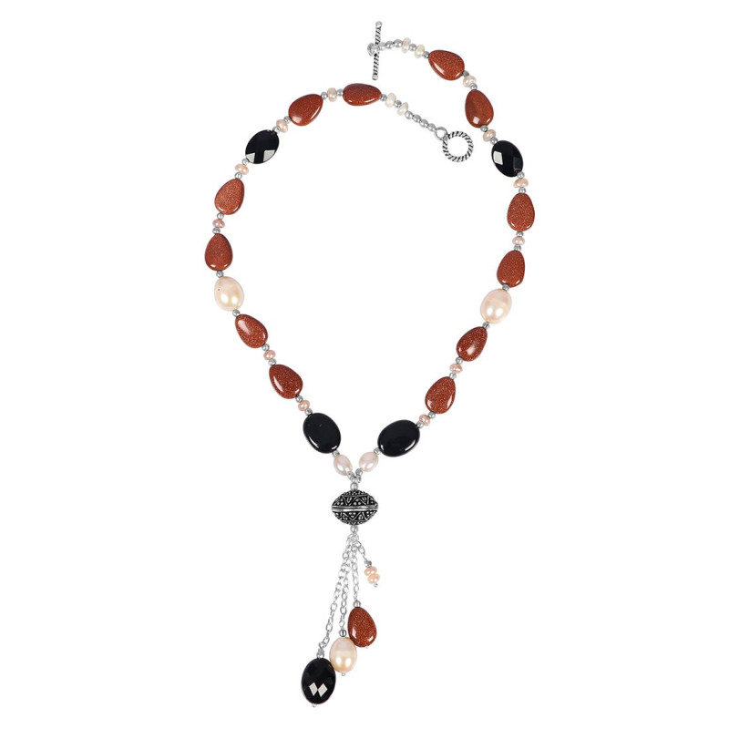 Sunstone Beaded Necklace BDD-12-1627