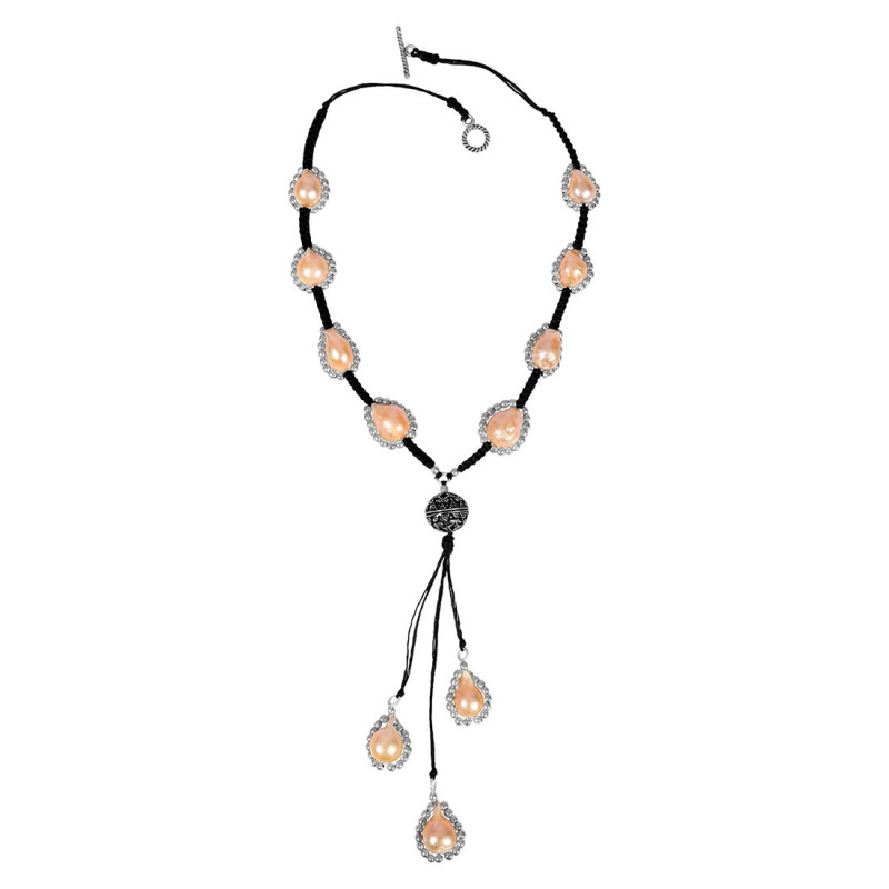 Biwa Pearl Beaded Necklace BDD-12-1672