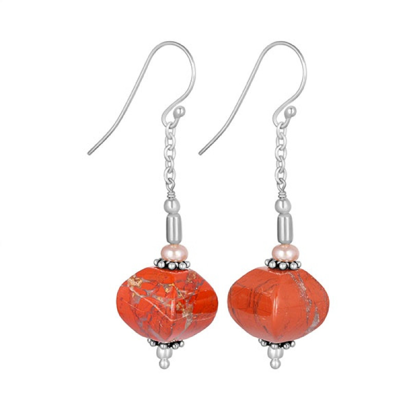 Red Jasper Beaded Earring BDD-3-145
