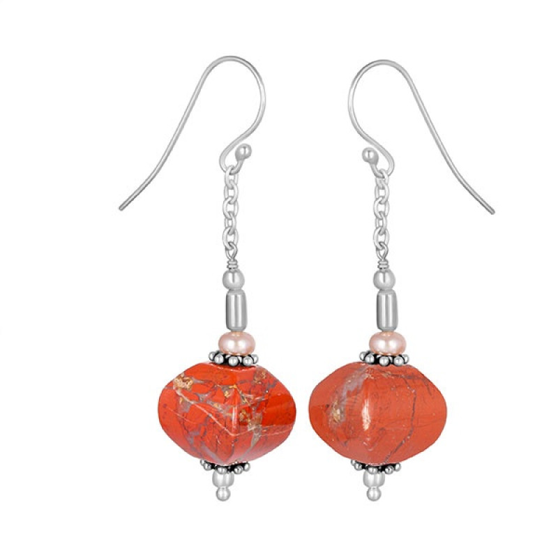 Red Jasper Beaded Earring BDD-3-145