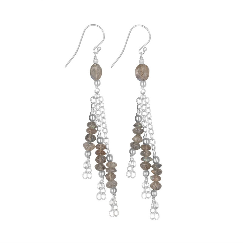 Labradorite Beaded Earring BDD-3-149