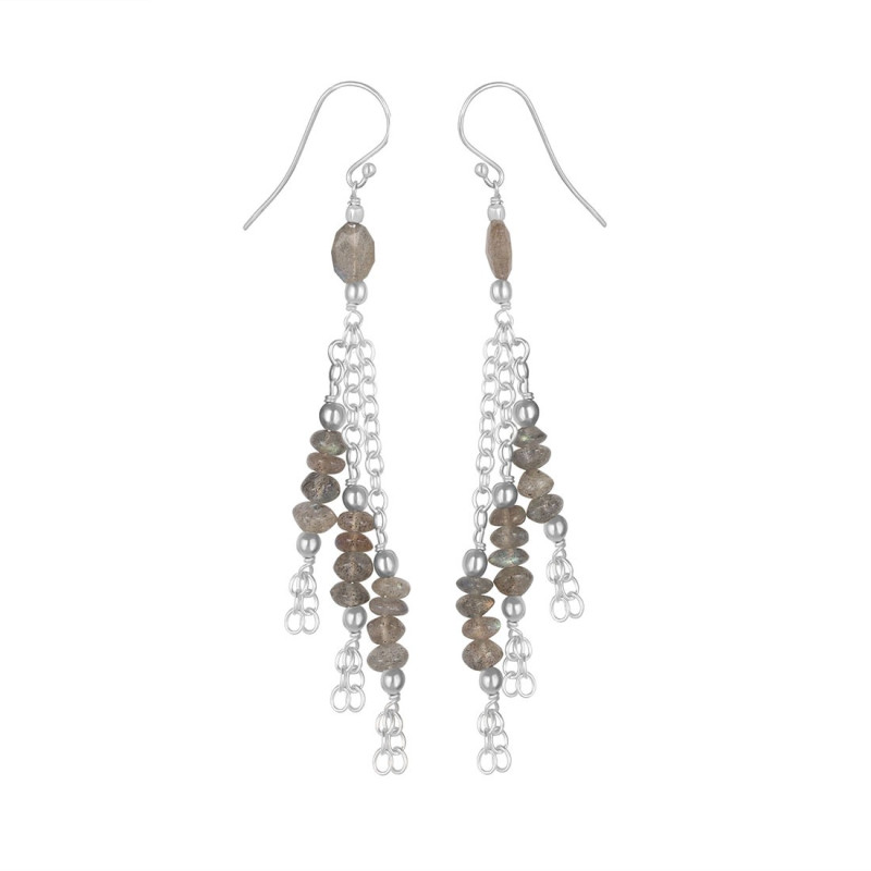 Labradorite Beaded Earring BDD-3-149