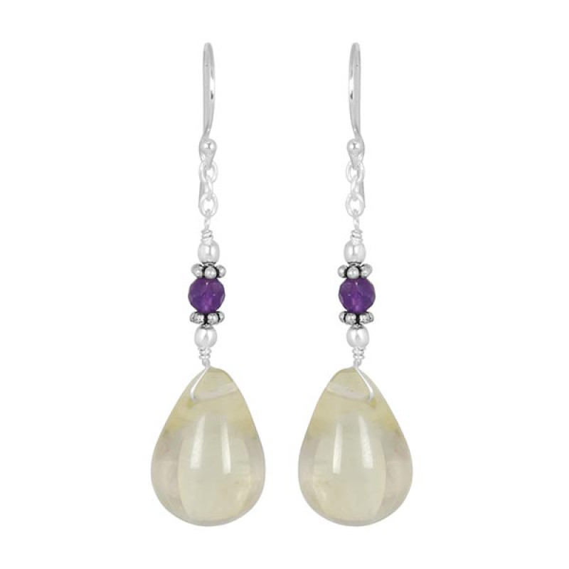 Lemon Quartz Beaded Earring BDD-3-25