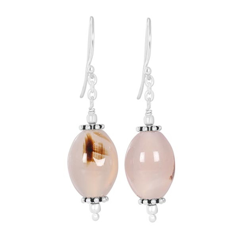 Rose Quartz Beaded Earring BDD-3-29