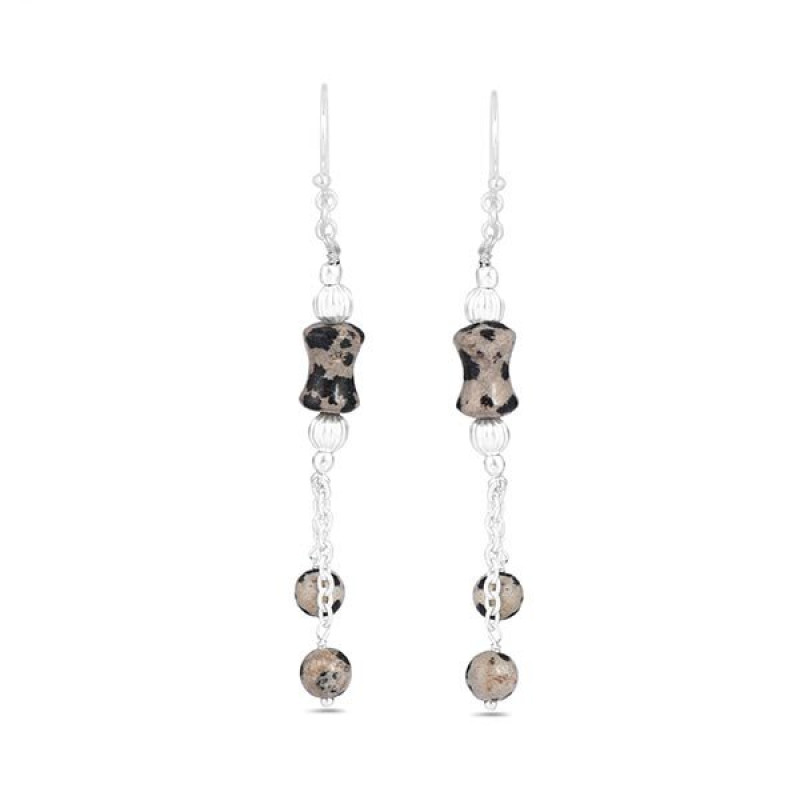 Delrmefia jasper/Beaded Earring-2E BDD-3-65