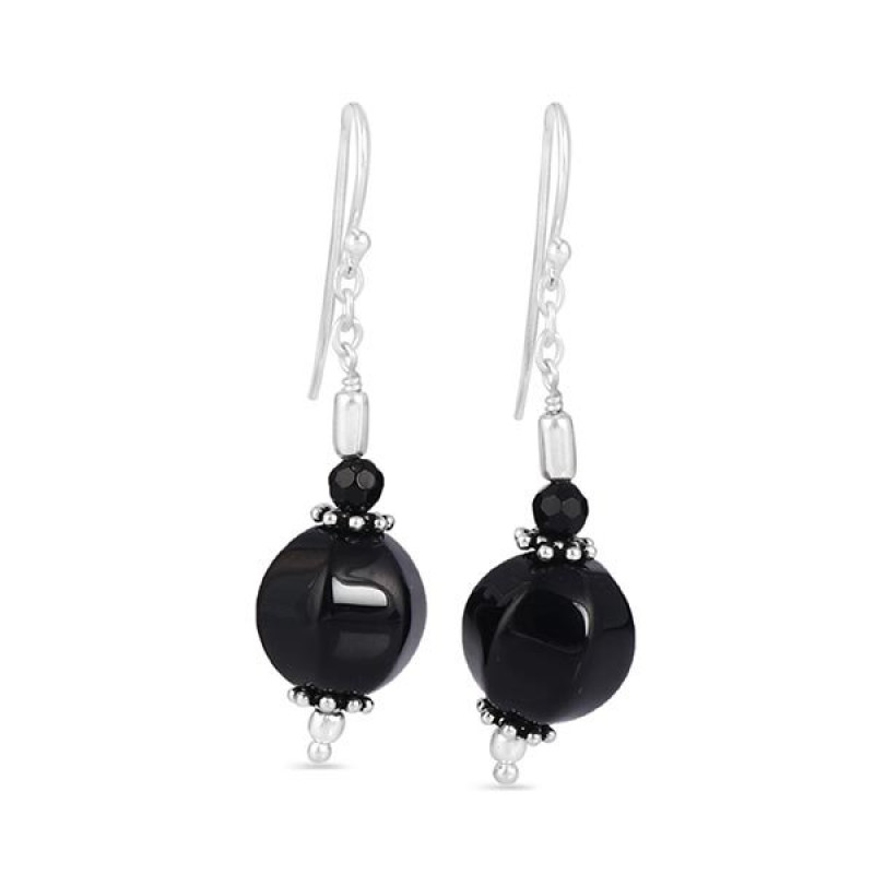 Black Onyx/Beaded Earring-2E BDD-3-78