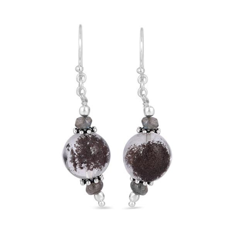 Lodalite/LabradoriteBeaded Earring-2E BDD-3-81