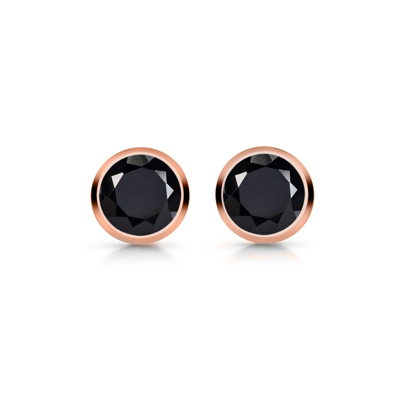 Black Tourmaline Stud Earring BLS-RDE-1254.