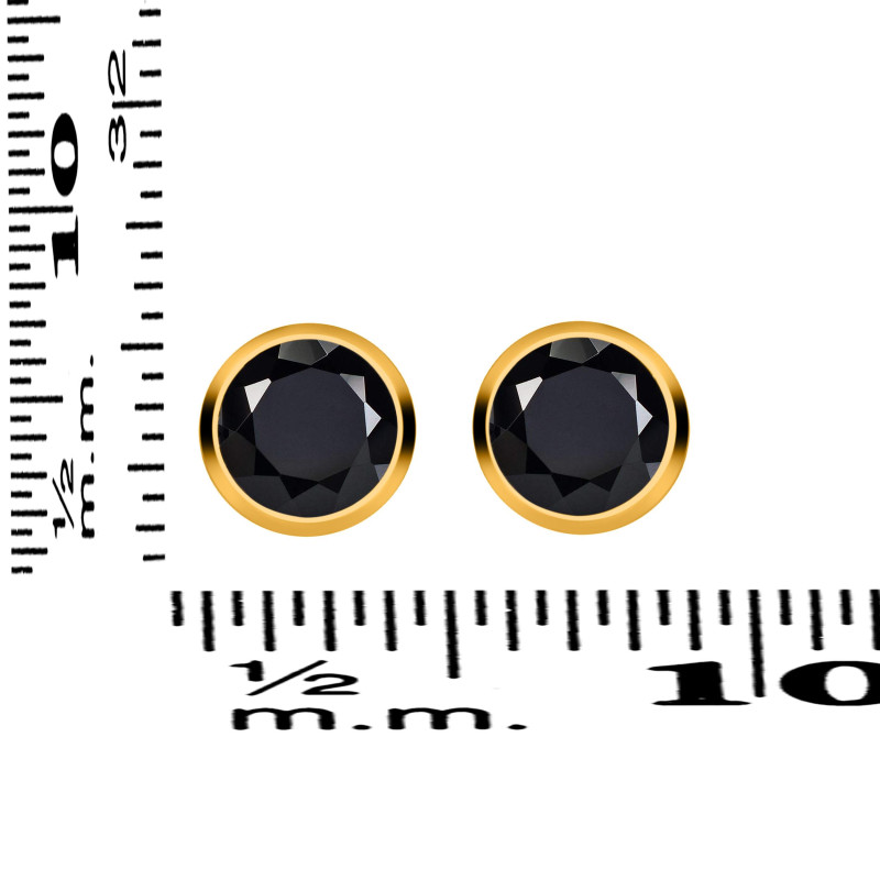 Black Tourmaline Stud Earring BLS-RDE-1254.