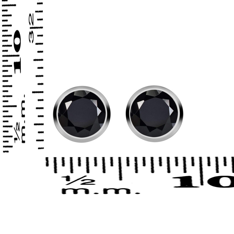 Black Tourmaline Stud Earring BLS-RDE-1254.