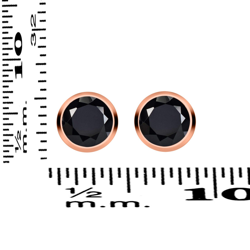 Black Tourmaline Stud Earring BLS-RDE-1254.