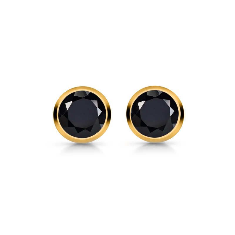 Black Tourmaline Stud Earring BLS-RDE-1254.