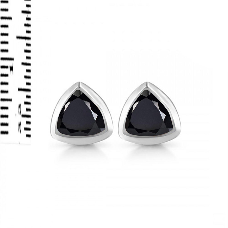 Black Tourmaline Stud Earring BLS-RDE-1378.