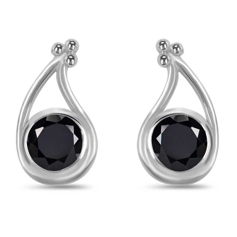 Black Tourmaline Stud Earring BLS-RDE-19.