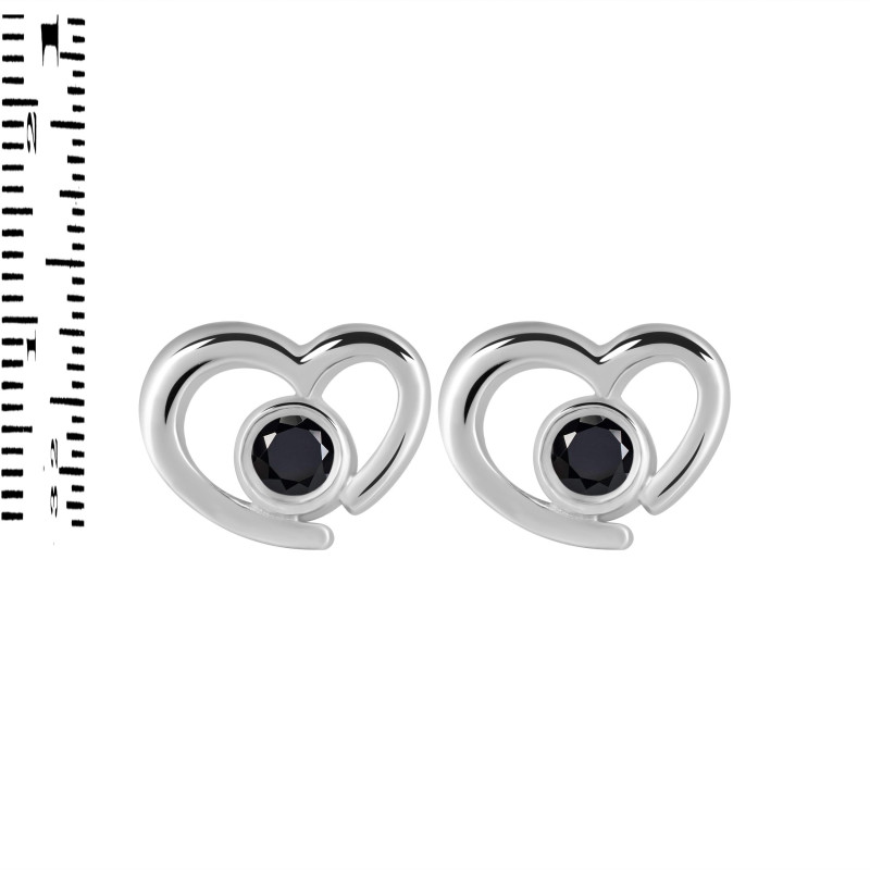 Black Tourmaline Stud Earring BLS-RDE-610.