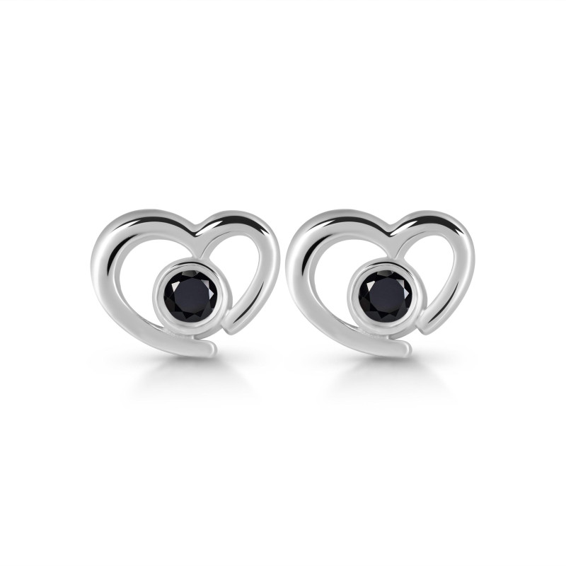 Black Tourmaline Stud Earring BLS-RDE-610.