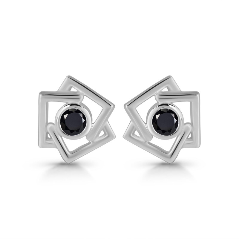 Black Tourmaline Stud Earring BLS-RDE-627.