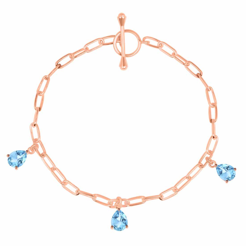 Blue Topaz Bracelet BTZ-RDB-171.
