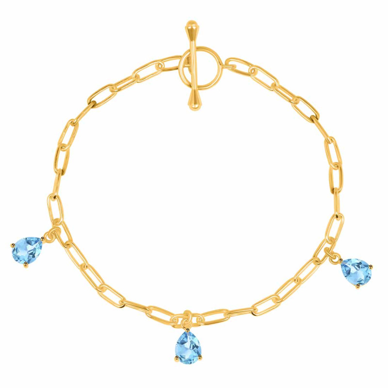 Blue Topaz Bracelet BTZ-RDB-171.