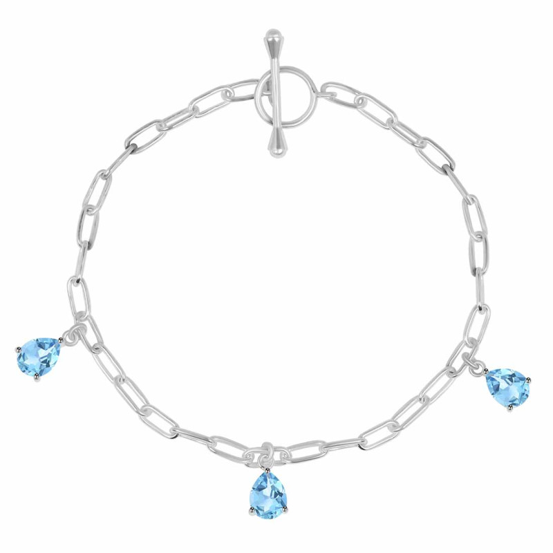Blue Topaz Bracelet BTZ-RDB-171.