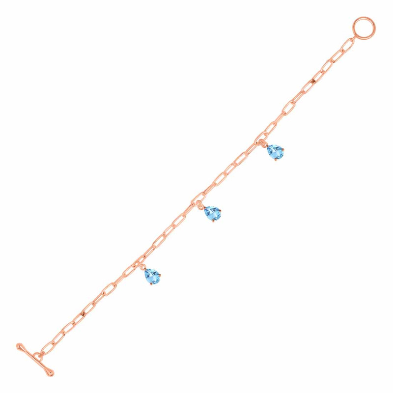 Blue Topaz Bracelet BTZ-RDB-171.