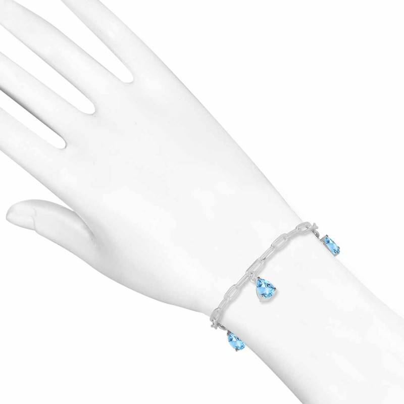 Blue Topaz Bracelet BTZ-RDB-171.