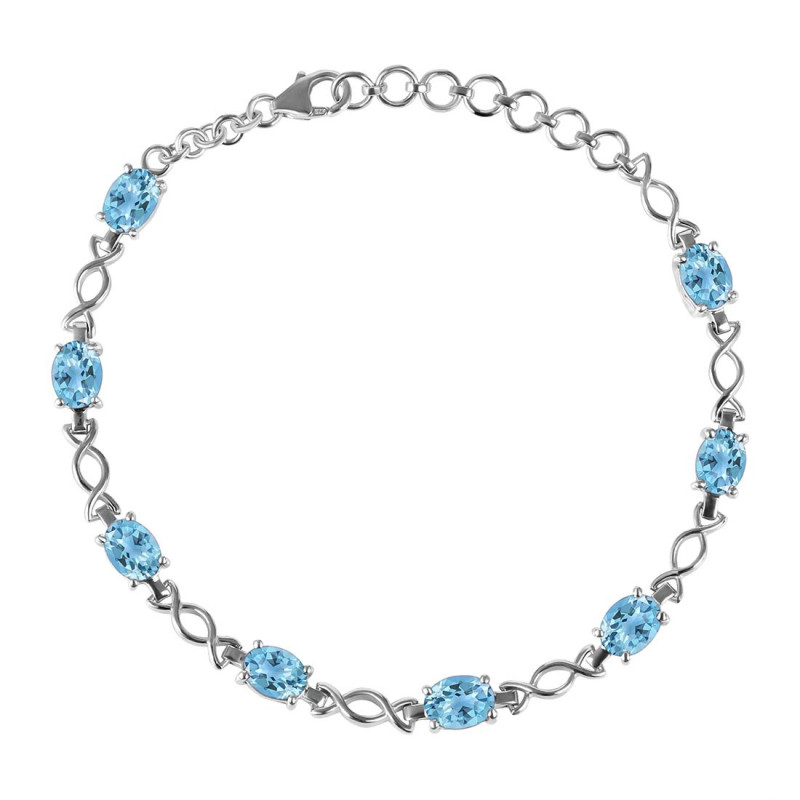 Blue Topaz Bracelet BTZ-RDB-3-A.