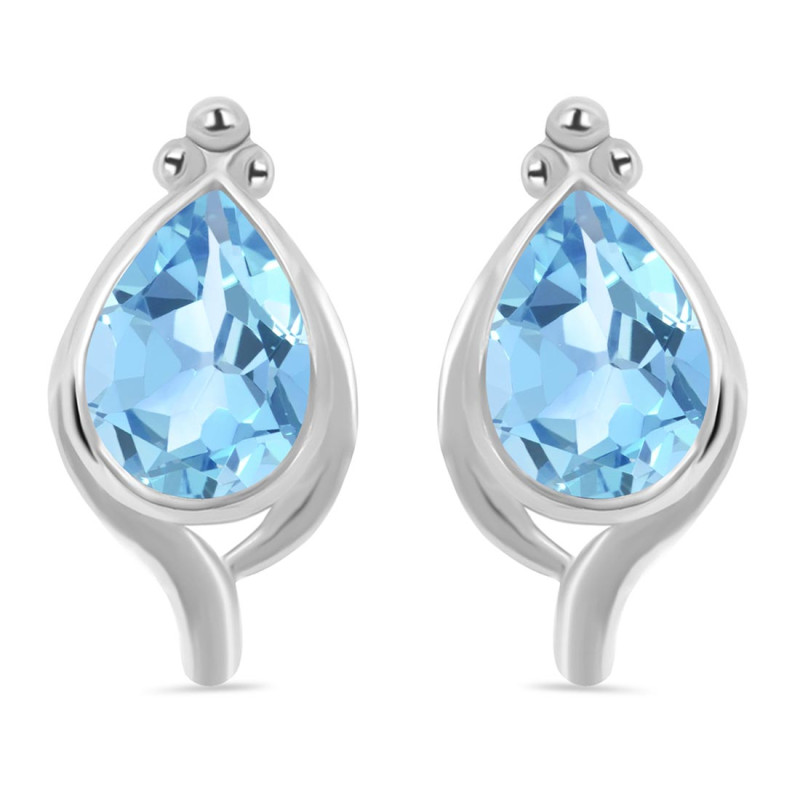 Blue Topaz Stud Earring BTZ-RDE-26.