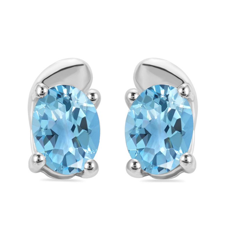 Blue Topaz Stud Earring BTZ-RDE-28.