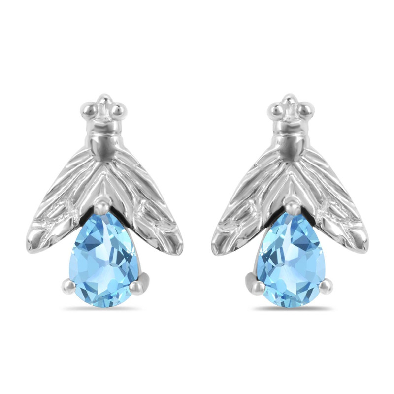 Blue Topaz Stud Earring BTZ-RDE-30.
