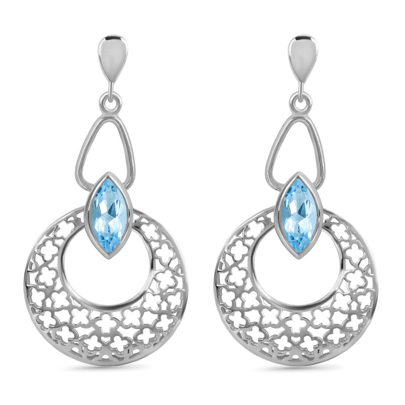 Blue Topaz Earring BTZ-RDE-64.