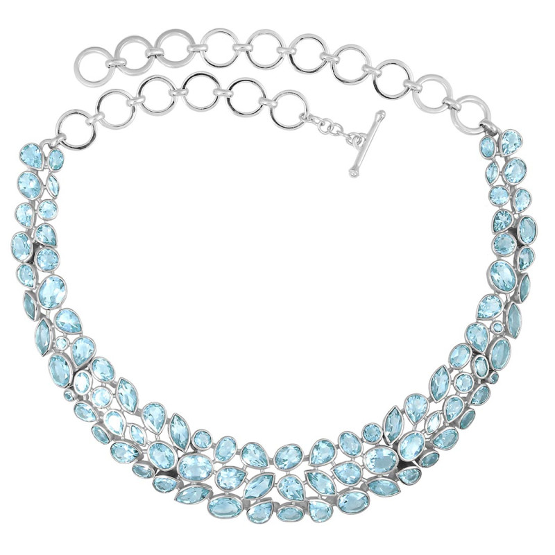 Blue Topaz Necklace BTZ-RDN-108.