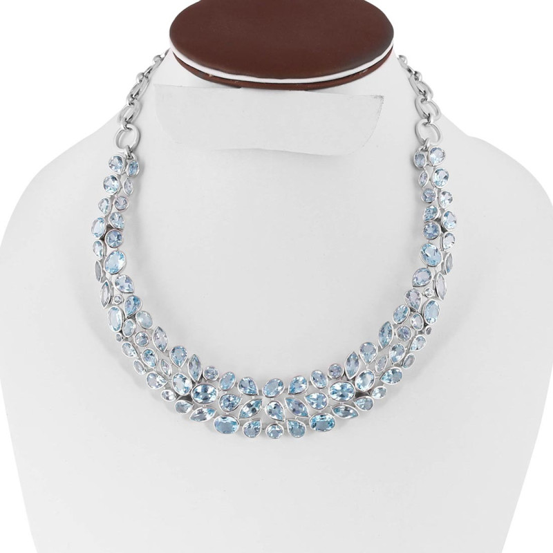 Blue Topaz Necklace BTZ-RDN-108.