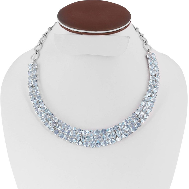 Blue Topaz Necklace BTZ-RDN-109.