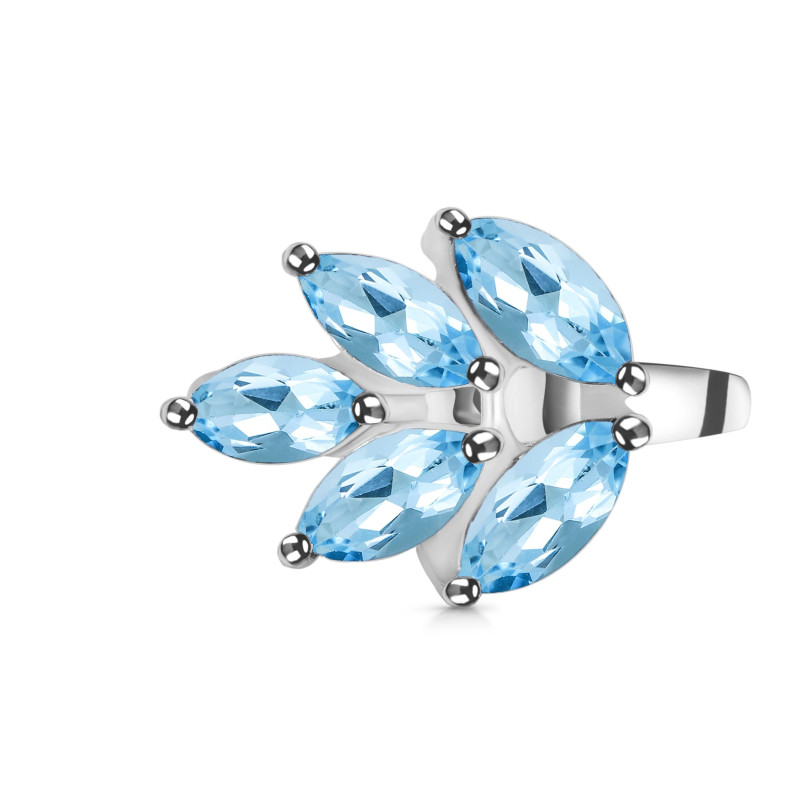 Blue Topaz Ring BTZ-RDR-8.